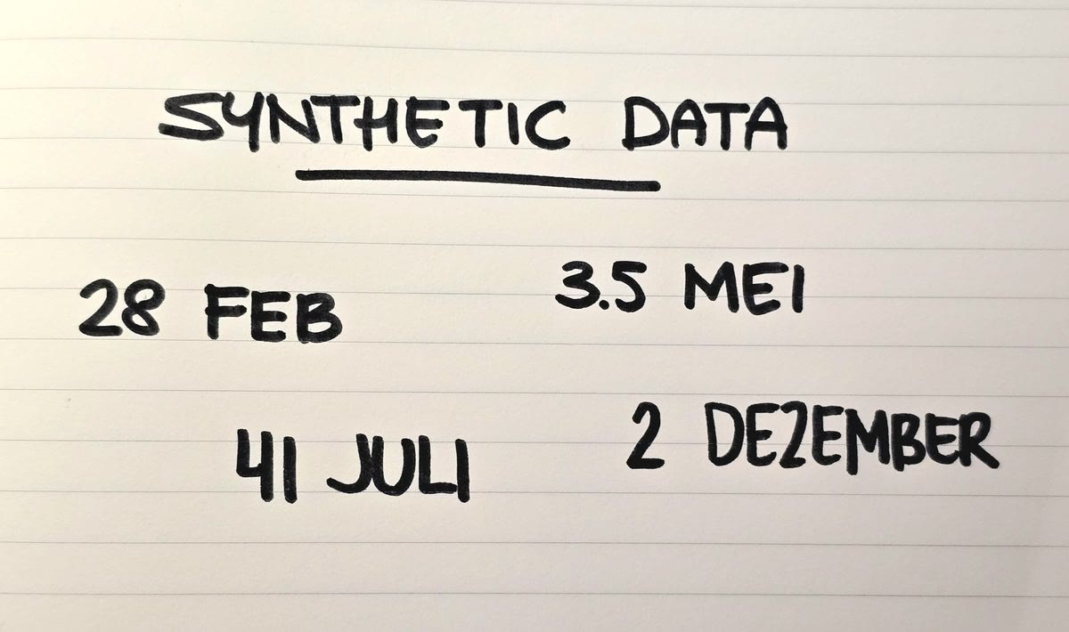 Synthetic Data. Mijn geboortedatum klopt niet. Dat is het punt.